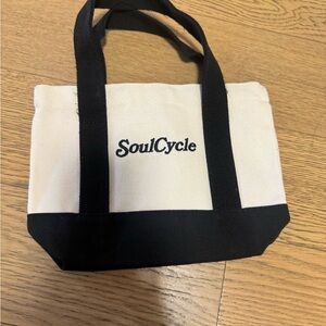 SoulCycle Cream and Black Tote Bag